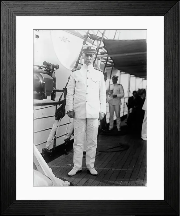 Framed Print : Admiral William S. Benson Aboard The Mayflower, June 24, 1917. Creator: Harris & Ewing. Admiral William S. Benson Aboard The Mayflower, June 24, 1917. Creator: Harris & Ewing Framed Print : Admiral William S. Benson Aboard The Mayflower, June 24, 1917. Creator: Harris & Ewing. Admiral William S. Benson Aboard The Mayflower, June 24, 1917. Creator: Harris & Ewing