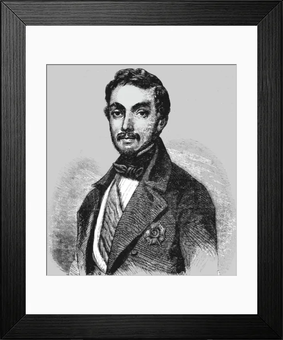 Framed Print : General Prim, 1854. Creator: Unknown Framed Print : General Prim, 1854. Creator: Unknown
