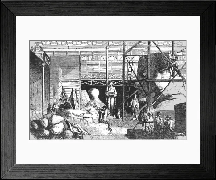 Framed Print : Moulding Room, Crystal Palace, Sydenham, 1854. Creator: Unknown Framed Print : Moulding Room, Crystal Palace, Sydenham, 1854. Creator: Unknown
