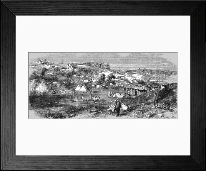 Framed Print : View of a Tartar Village, 1854. Creator: Unknown Framed Print : View of a Tartar Village, 1854. Creator: Unknown