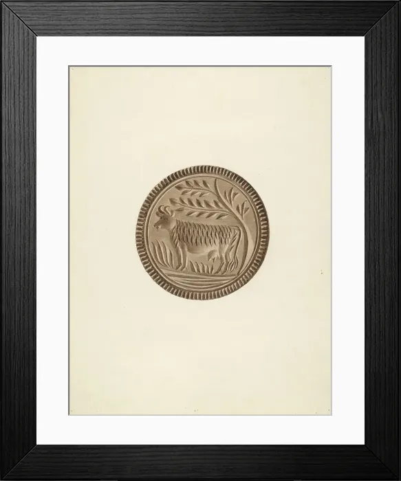 Framed Print : Butter Mold, c. 1941. Creator: Michael Rekucki Framed Print : Butter Mold, c. 1941. Creator: Michael Rekucki