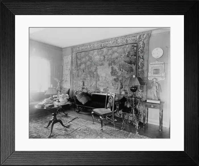 Framed Print : Living room in St. Gaudens, Windsor, Vermont, c1920. Creator: Frances Benjamin Johnston Framed Print : Living room in St. Gaudens, Windsor, Vermont, c1920. Creator: Frances Benjamin Johnston
