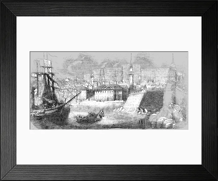 Framed Print : View of Widdin, 1854. Creator: Unknown Framed Print : View of Widdin, 1854. Creator: Unknown