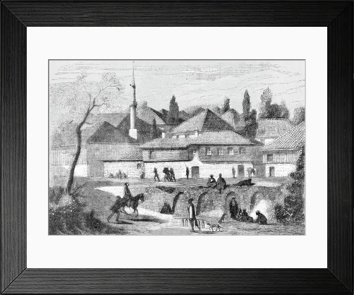 Framed Print : Quarters of the staff of the Turkish Army at Schumla, 1854. Creator: Unknown Framed Print : Quarters of the staff of the Turkish Army at Schumla, 1854. Creator: Unknown