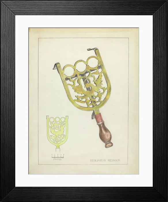 Framed Print : Trivet, c. 1939. Creator: Benjamin Resnick Framed Print : Trivet, c. 1939. Creator: Benjamin Resnick