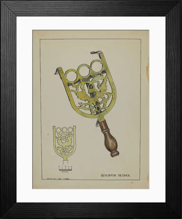 Framed Print : Trivet, c. 1936. Creator: Benjamin Resnick Framed Print : Trivet, c. 1936. Creator: Benjamin Resnick