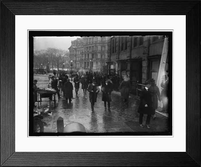 Framed Print : Street scene near 17th Street and State, War & Navy building, Washington, DC, between 1913 and 1918. Creator: Harris & Ewing. Street scene near 17th Street and State, War & Navy building, Washington, DC, between 1913 and 1918 Framed Print : Street scene near 17th Street and State, War & Navy building, Washington, DC, between 1913 and 1918. Creator: Harris & Ewing. Street scene near 17th Street and State, War & Navy building, Washington, DC, between 1913 and 1918