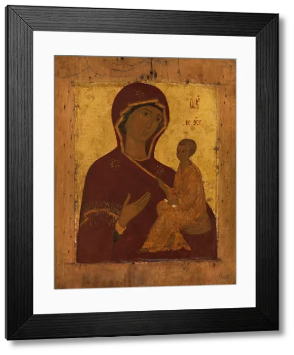 Framed Print : The Mother of God by Tikhvin, between 1500 and 1525. Creator: Moscow School Framed Print : The Mother of God by Tikhvin, between 1500 and 1525. Creator: Moscow School