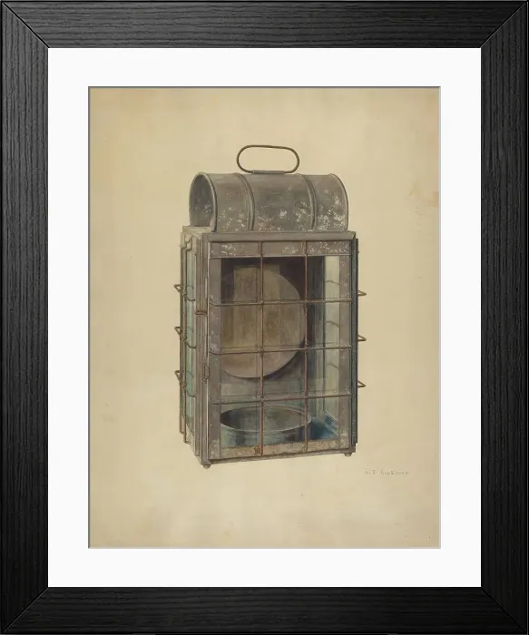 Framed Print : Ship's Lantern, c. 1942. Creator: Arthur Ringold Framed Print : Ship's Lantern, c. 1942. Creator: Arthur Ringold