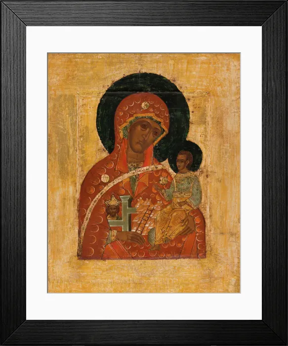 Framed Print : The Mother of God, inviolate mountain, between 1500 and 1525. Creator: Novgorod school Framed Print : The Mother of God, inviolate mountain, between 1500 and 1525. Creator: Novgorod school