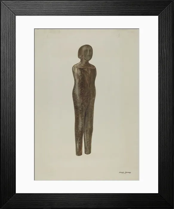 Framed Print : Wooden Doll, c. 1940. Creator: Lionel Ritchey Framed Print : Wooden Doll, c. 1940. Creator: Lionel Ritchey