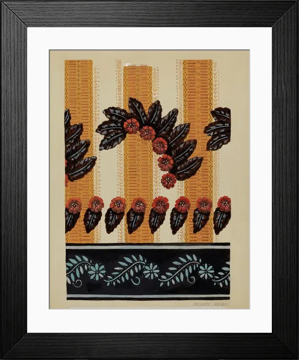 Framed Print : Wallpaper Border, 1935 / 1942. Creator: George Robin Framed Print : Wallpaper Border, 1935 / 1942. Creator: George Robin