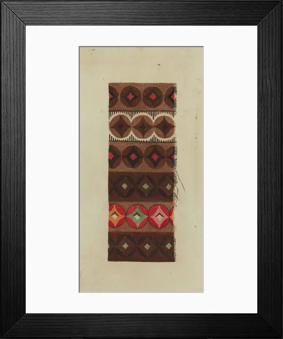 Framed Print : Printed Textile, c. 1938. Creator: Eleanor Rogers Framed Print : Printed Textile, c. 1938. Creator: Eleanor Rogers