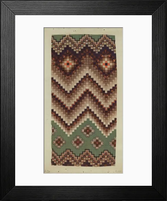 Framed Print : Printed Textile, c. 1938. Creator: Eleanor Rogers Framed Print : Printed Textile, c. 1938. Creator: Eleanor Rogers