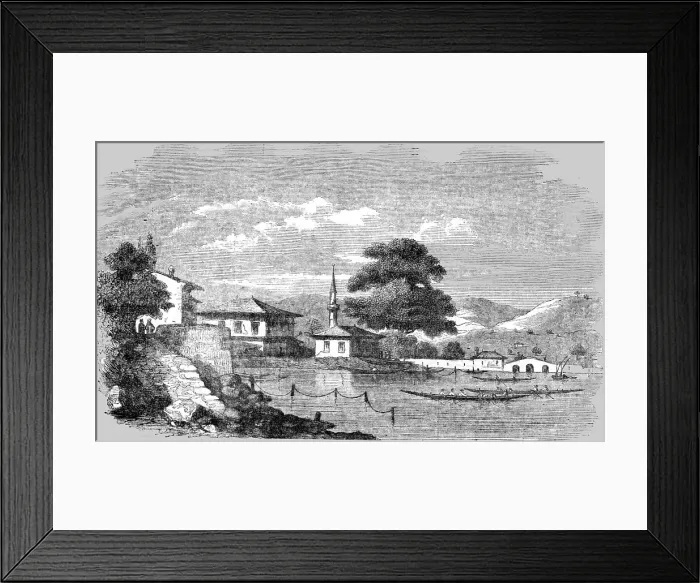 Framed Print : The Port of Bouyouk Dere, near which the combined fleets were anchored, 1854. Creator: Unknown Framed Print : The Port of Bouyouk Dere, near which the combined fleets were anchored, 1854. Creator: Unknown