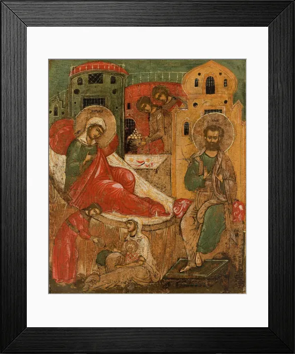 Framed Print : Nativity of the Mother of God, between 1575 and 1600. Creator: Russian School Framed Print : Nativity of the Mother of God, between 1575 and 1600. Creator: Russian School