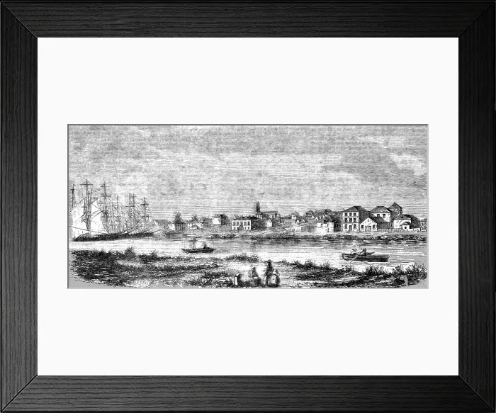 Framed Print : Market Square, Melbourne, 1854. Creator: Unknown Framed Print : Market Square, Melbourne, 1854. Creator: Unknown