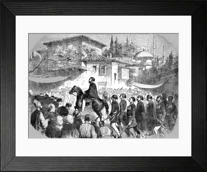 Framed Print : The Sultan Abdul Medjid proceeding to the Divan of the Sublime Porte, 1854. Creator: Unknown Framed Print : The Sultan Abdul Medjid proceeding to the Divan of the Sublime Porte, 1854. Creator: Unknown