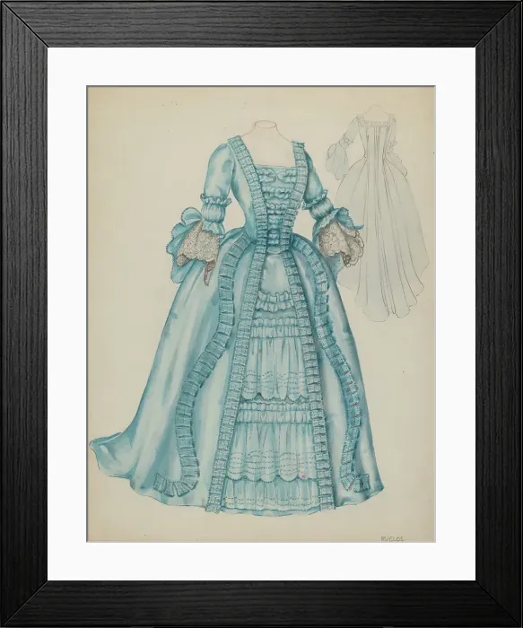 Framed Print : Carriage Dress, c. 1941. Creator: Eleanor Ruelos Framed Print : Carriage Dress, c. 1941. Creator: Eleanor Ruelos