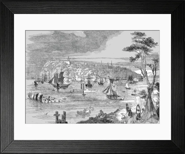 Framed Print : View of the City of Quebec, 1854. Creator: Unknown Framed Print : View of the City of Quebec, 1854. Creator: Unknown