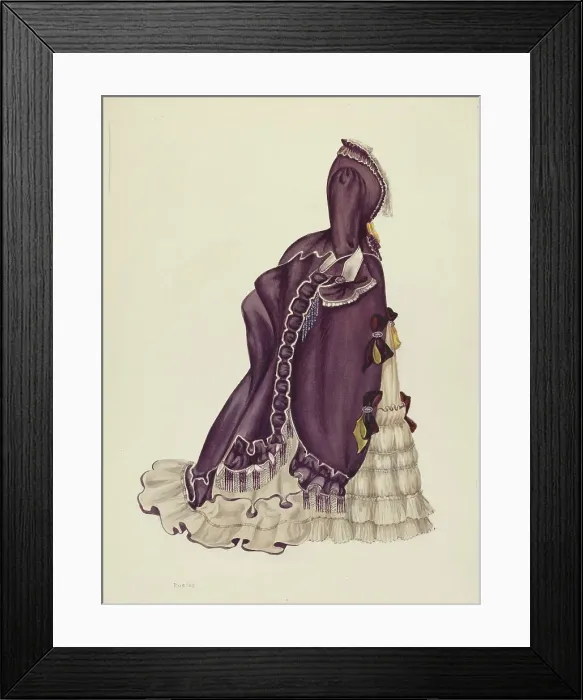 Framed Print : Visiting Dress, 1935 / 1942. Creator: Eleanor Ruelos Framed Print : Visiting Dress, 1935 / 1942. Creator: Eleanor Ruelos