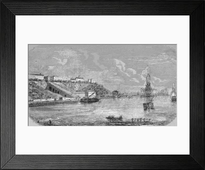 Framed Print : View of Odessa; taken from the Commercial Quay, 1854. Creator: Unknown Framed Print : View of Odessa; taken from the Commercial Quay, 1854. Creator: Unknown