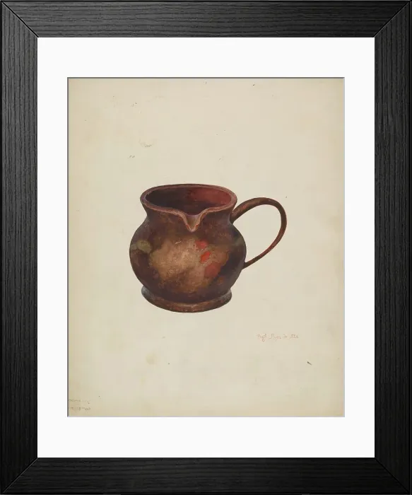 Framed Print : Cream Pitcher, c. 1940. Creator: Hugh Ryan Framed Print : Cream Pitcher, c. 1940. Creator: Hugh Ryan
