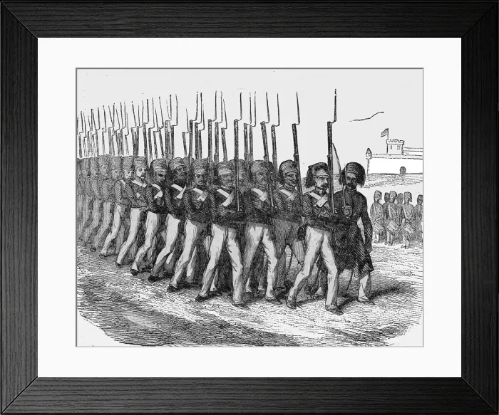 Framed Print : Turkish Infantry, 1854. Creator: Unknown Framed Print : Turkish Infantry, 1854. Creator: Unknown