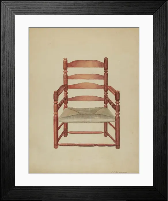 Framed Print : Chair, 1935 / 1942. Creator: Gordon Sanborn Framed Print : Chair, 1935 / 1942. Creator: Gordon Sanborn