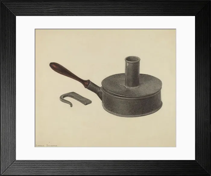 Framed Print : Candlestick, c. 1939. Creator: Gordon Sanborn Framed Print : Candlestick, c. 1939. Creator: Gordon Sanborn