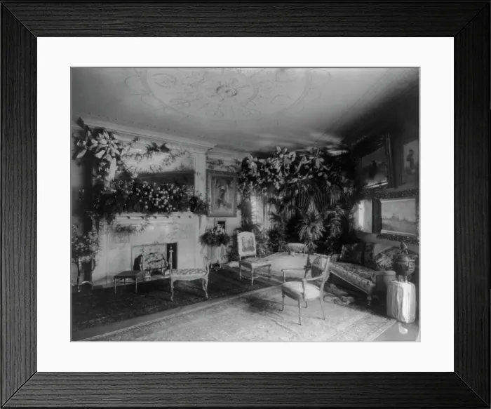 Framed Print : Whittemore House, Washington, D.C. - interior of parlor, showing decorations, c1900. Creator: Frances Benjamin Johnston Framed Print : Whittemore House, Washington, D.C. - interior of parlor, showing decorations, c1900. Creator: Frances Benjamin Johnston