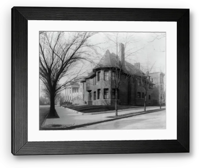 Framed Print : Whittemore House, Washington, D.C.- exterior showing corner, c1900. Creator: Frances Benjamin Johnston Framed Print : Whittemore House, Washington, D.C.- exterior showing corner, c1900. Creator: Frances Benjamin Johnston