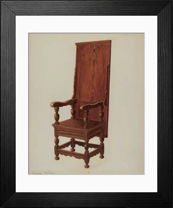 Framed Print : Jacobean Chair-table, 1935 / 1942. Creator: William Sanders Framed Print : Jacobean Chair-table, 1935 / 1942. Creator: William Sanders