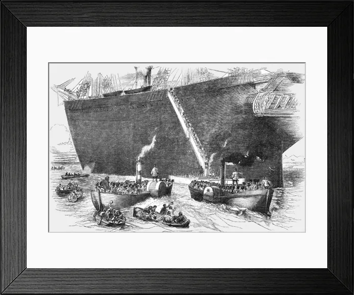 Framed Print : Embarkation of the 93rd Highlanders on board the Himalaya at Plymouth, 1854. Creator: Unknown Framed Print : Embarkation of the 93rd Highlanders on board the Himalaya at Plymouth, 1854. Creator: Unknown