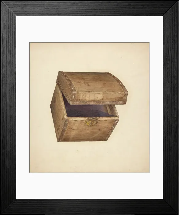 Framed Print : Hat Box - Wood, c. 1940. Creator: Gerald Scalise Framed Print : Hat Box - Wood, c. 1940. Creator: Gerald Scalise
