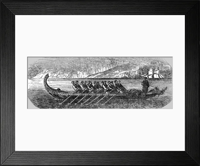 Framed Print : Greek fishing boat, 1854. Creator: Unknown Framed Print : Greek fishing boat, 1854. Creator: Unknown