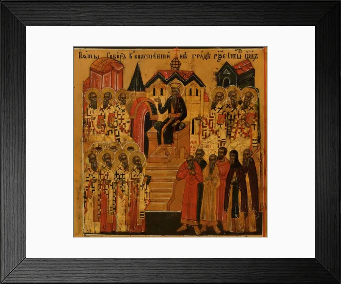 Framed Print : Menology of the month of July, between 1750 and 1800. Creator: Novgorod school