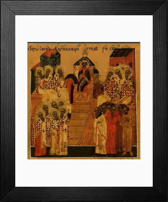 Framed Print : Menology of the month of July, between 1750 and 1800. Creator: Novgorod school