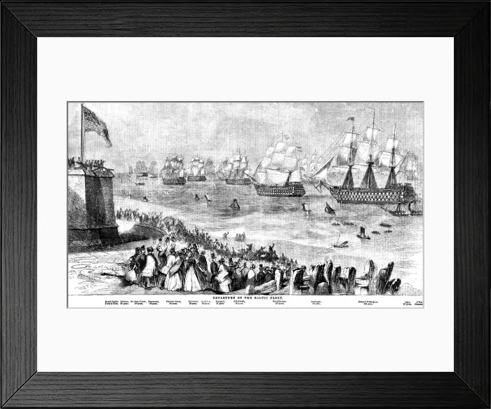 Framed Print : Departure of the Baltic Fleet, 1854. Creator: Unknown