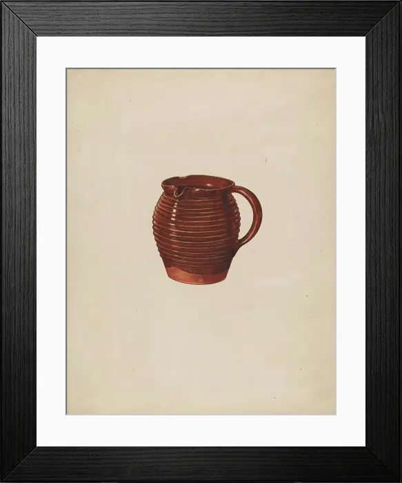 Framed Print : Small Pitcher, 1935 / 1942. Creator: William Schmidt Framed Print : Small Pitcher, 1935 / 1942. Creator: William Schmidt