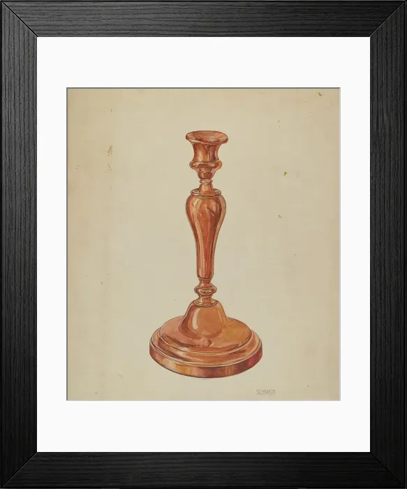 Framed Print : Candlestick, 1935 / 1942. Creator: William Schmidt Framed Print : Candlestick, 1935 / 1942. Creator: William Schmidt