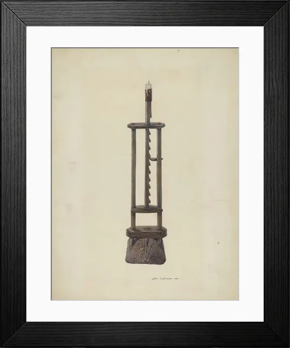 Framed Print : Candle Stand, c. 1942. Creator: Luella Schroeder Framed Print : Candle Stand, c. 1942. Creator: Luella Schroeder