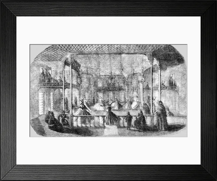 Framed Print : Dancing Dervishes of Constantinople, 1854. Creator: Unknown Framed Print : Dancing Dervishes of Constantinople, 1854. Creator: Unknown