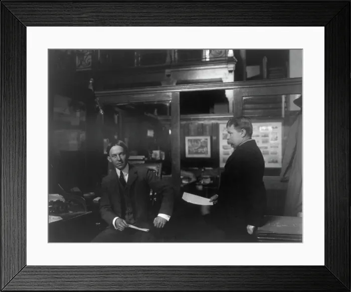 Framed Print : American Security and Trust Co. c1900. Creator: Frances Benjamin Johnston Framed Print : American Security and Trust Co. c1900. Creator: Frances Benjamin Johnston