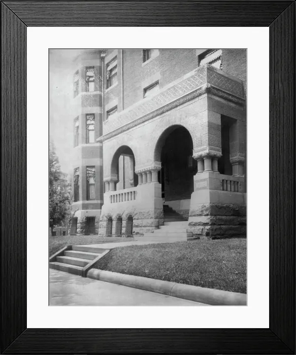 Framed Print : Home of Phoebe Apperson Hearst (widow of George Hearst) at 1400 New Hampshire Ave. NW... c1900. Creator: Frances Benjamin Johnston Framed Print : Home of Phoebe Apperson Hearst (widow of George Hearst) at 1400 New Hampshire Ave. NW... c1900. Creator: Frances Benjamin Johnston