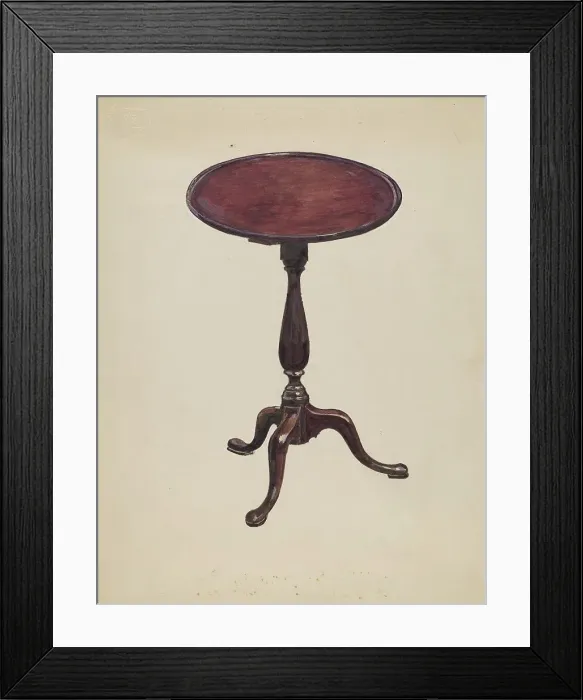 Framed Print : Candlestand, 1936. Creator: Max Schwartz Framed Print : Candlestand, 1936. Creator: Max Schwartz