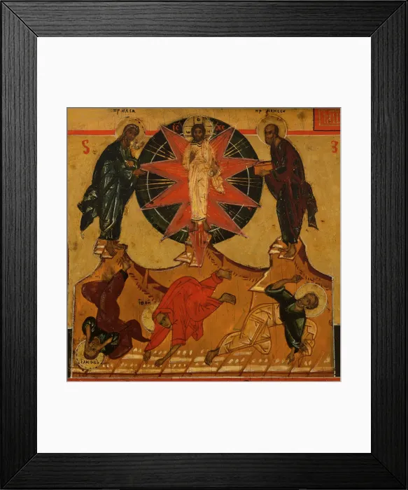 Framed Print : Menology of the month of August, between 1750 and 1800. Creator: Novgorod school Framed Print : Menology of the month of August, between 1750 and 1800. Creator: Novgorod school