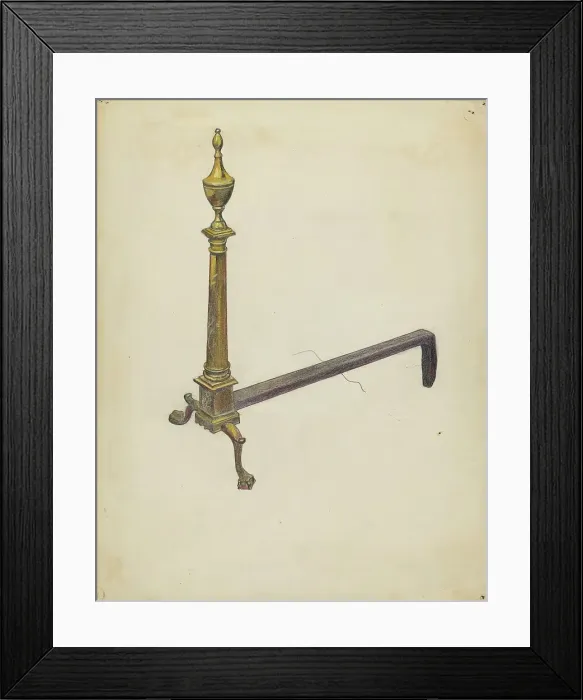 Framed Print : Andiron, c. 1953. Creator: Max Schwartz Framed Print : Andiron, c. 1953. Creator: Max Schwartz