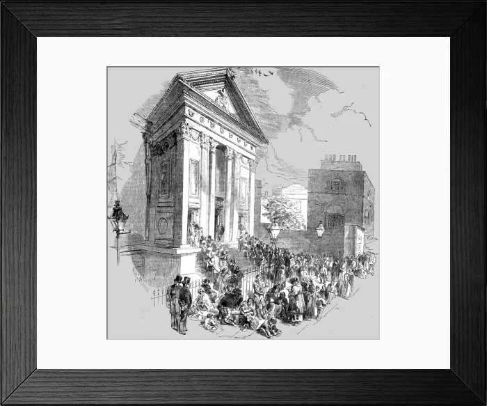 Framed Print : Moorfields Chapel; Easter Sunday, 1854. Creator: Unknown Framed Print : Moorfields Chapel; Easter Sunday, 1854. Creator: Unknown