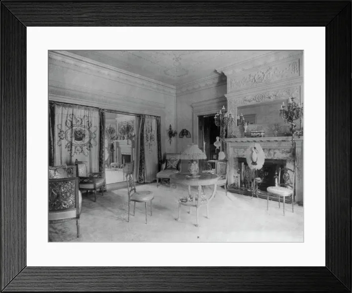 Framed Print : Home of Phoebe Apperson Hearst (widow of George Hearst) at 1400 New Hampshire Ave. NW... c1900. Creator: Frances Benjamin Johnston Framed Print : Home of Phoebe Apperson Hearst (widow of George Hearst) at 1400 New Hampshire Ave. NW... c1900. Creator: Frances Benjamin Johnston